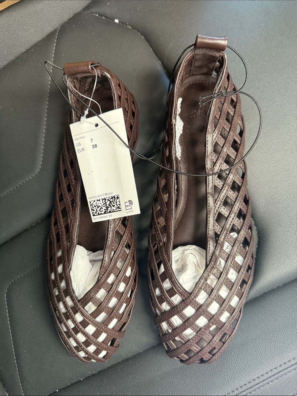H&M Woven Brown Women's Ballet Flats - Stylish Comfort